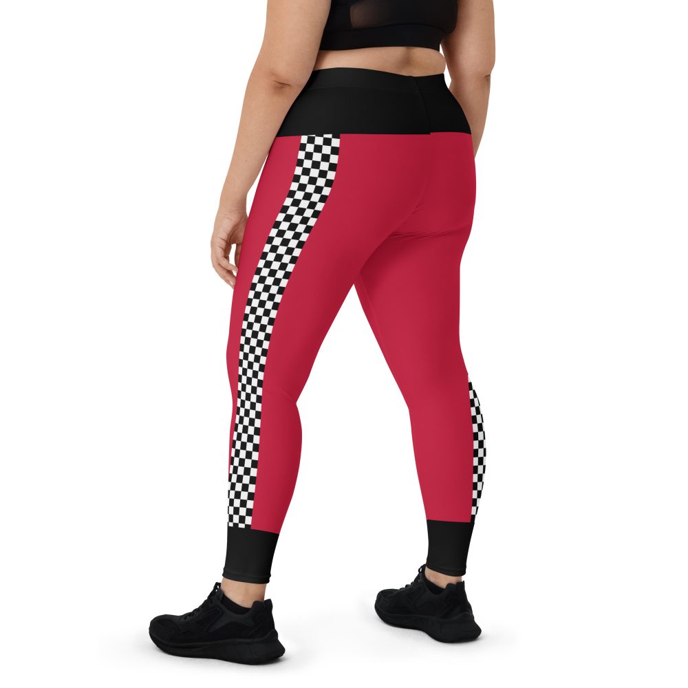 Pit Crew Race Car Driver Racing Costume Leggings - Image 4