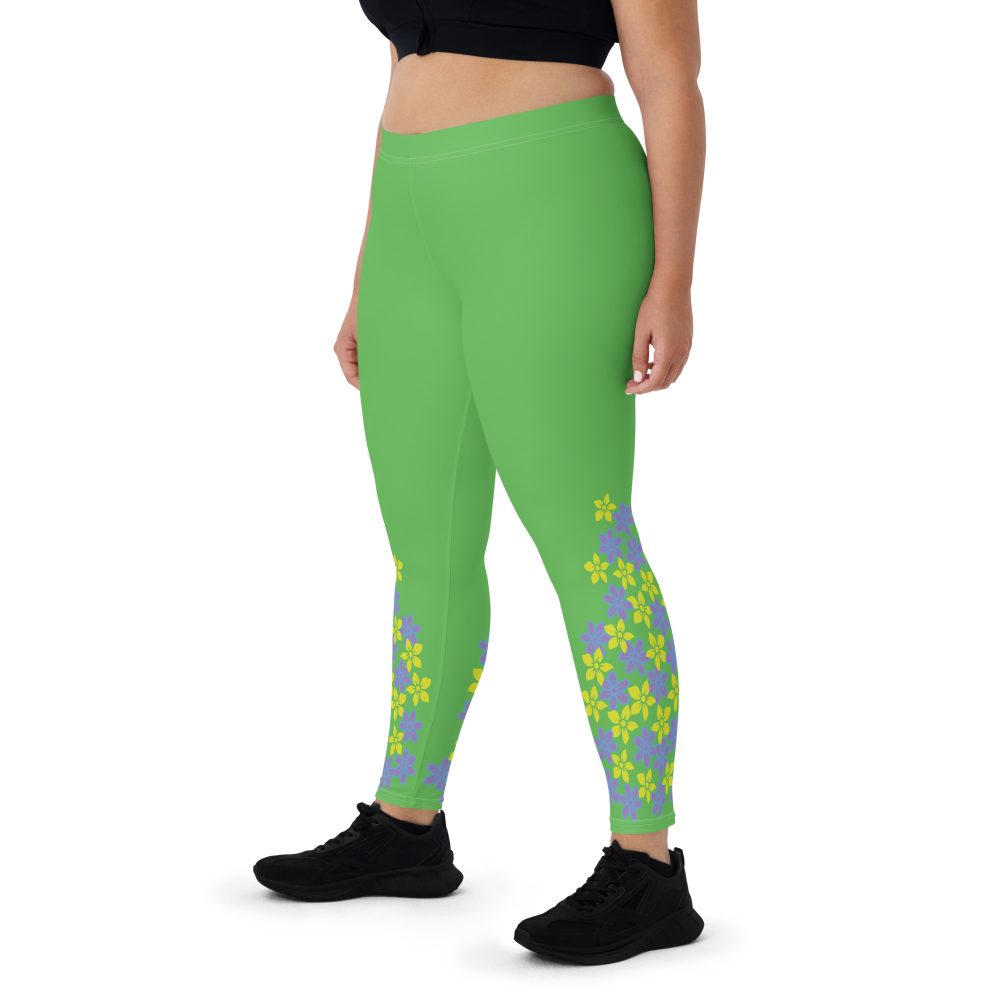 Spring Flower Gardener Floral Hippie Leggings - Image 2