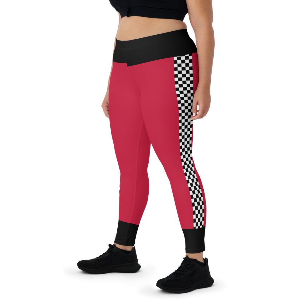 Pit Crew Race Car Driver Racing Costume Leggings - Image 3