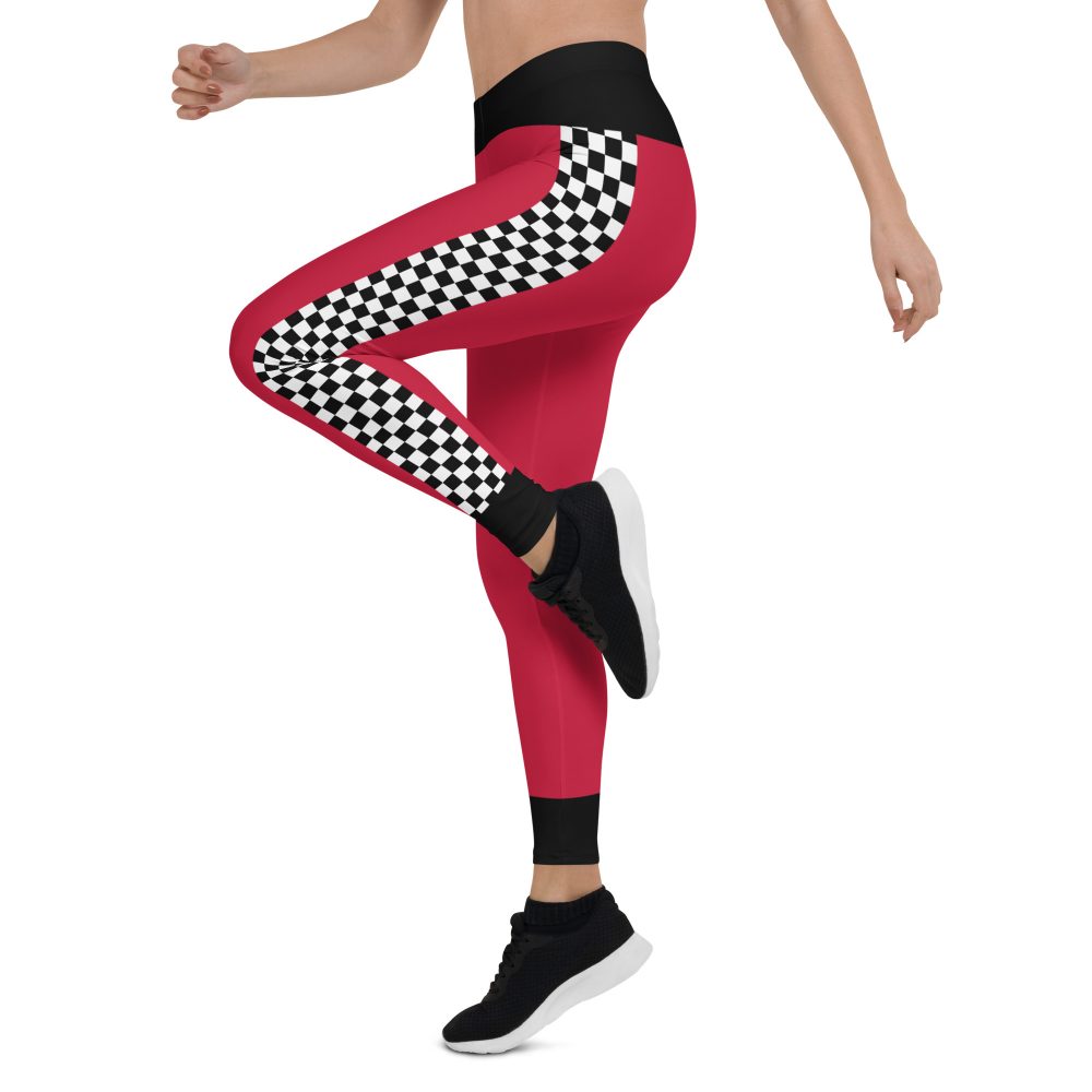 Pit Crew Race Car Driver Racing Costume Leggings - Image 9