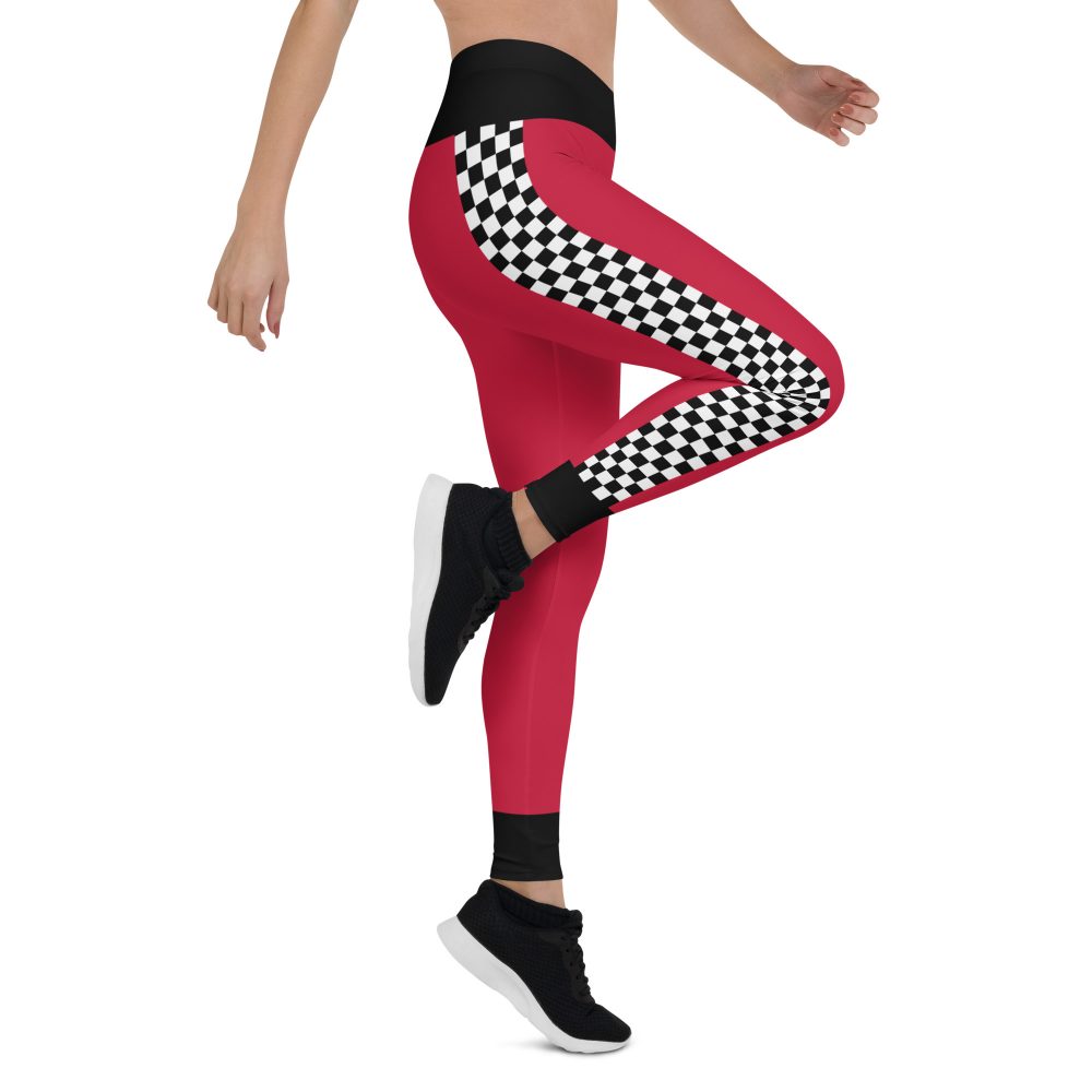 Pit Crew Race Car Driver Racing Costume Leggings - Image 11