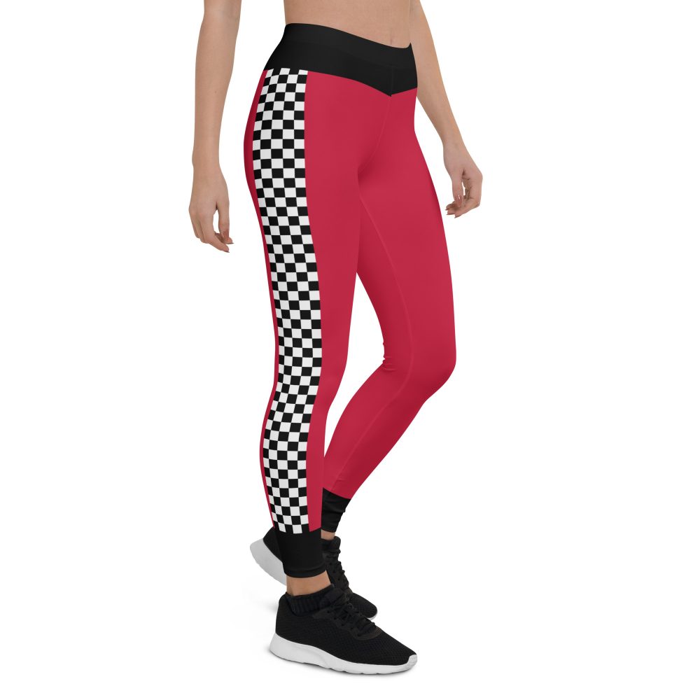 Pit Crew Race Car Driver Racing Costume Leggings - Image 10