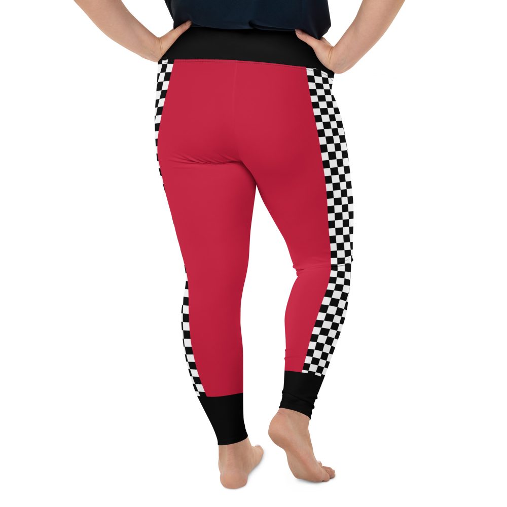 Pit Crew Race Car Driver Racing Costume Plus Size Leggings - Image 3