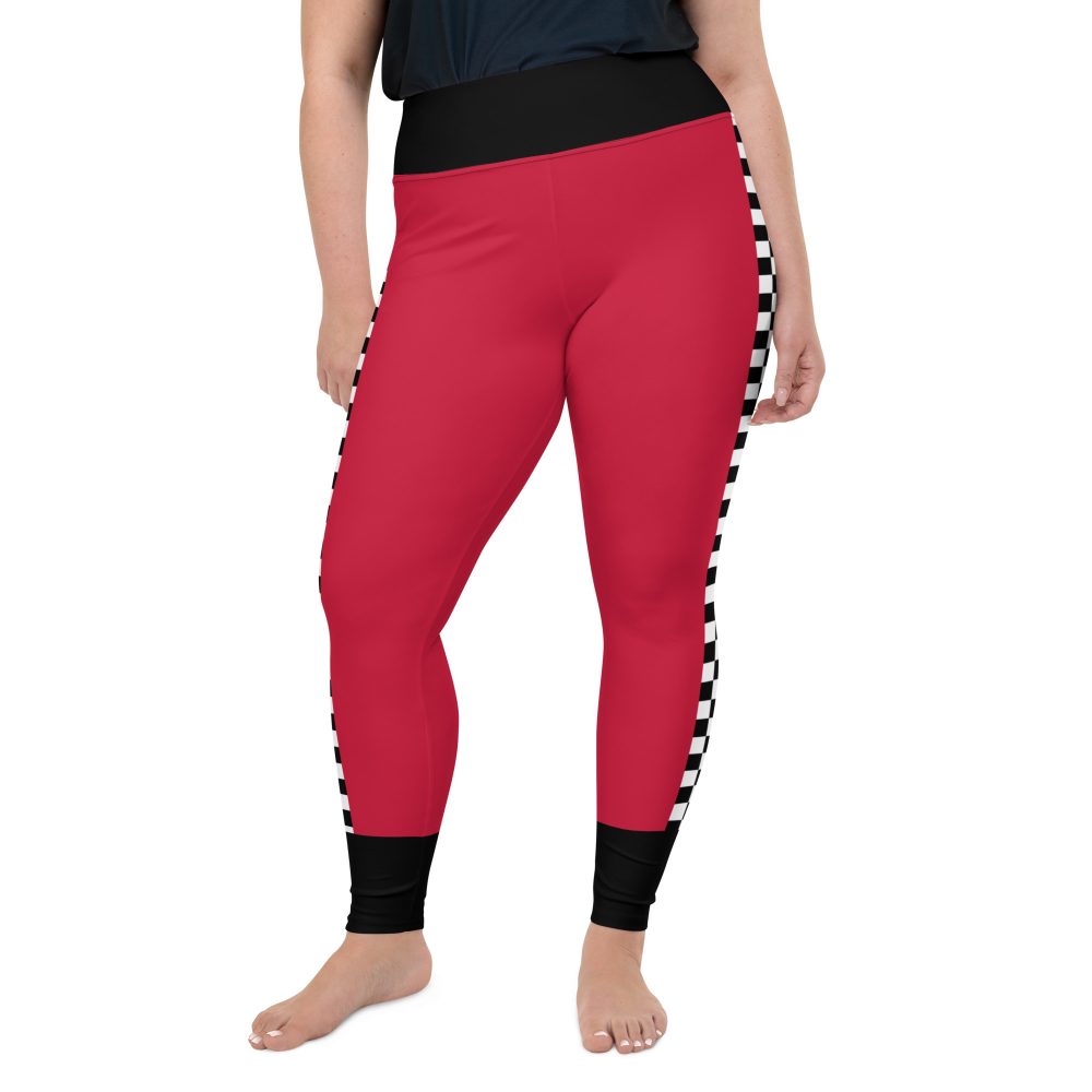 Pit Crew Race Car Driver Racing Costume Plus Size Leggings - Image 2