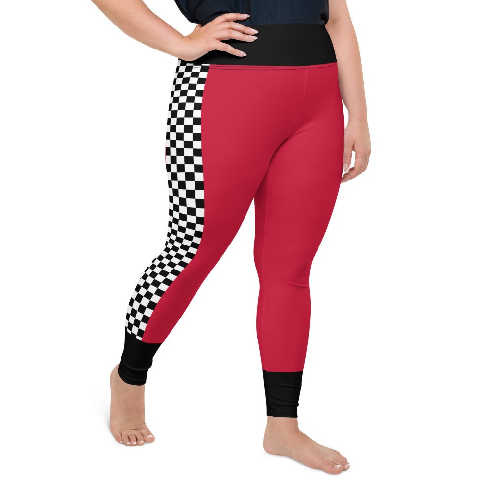 Pit Crew Race Car Driver Racing Costume Plus Size Leggings - Image 4