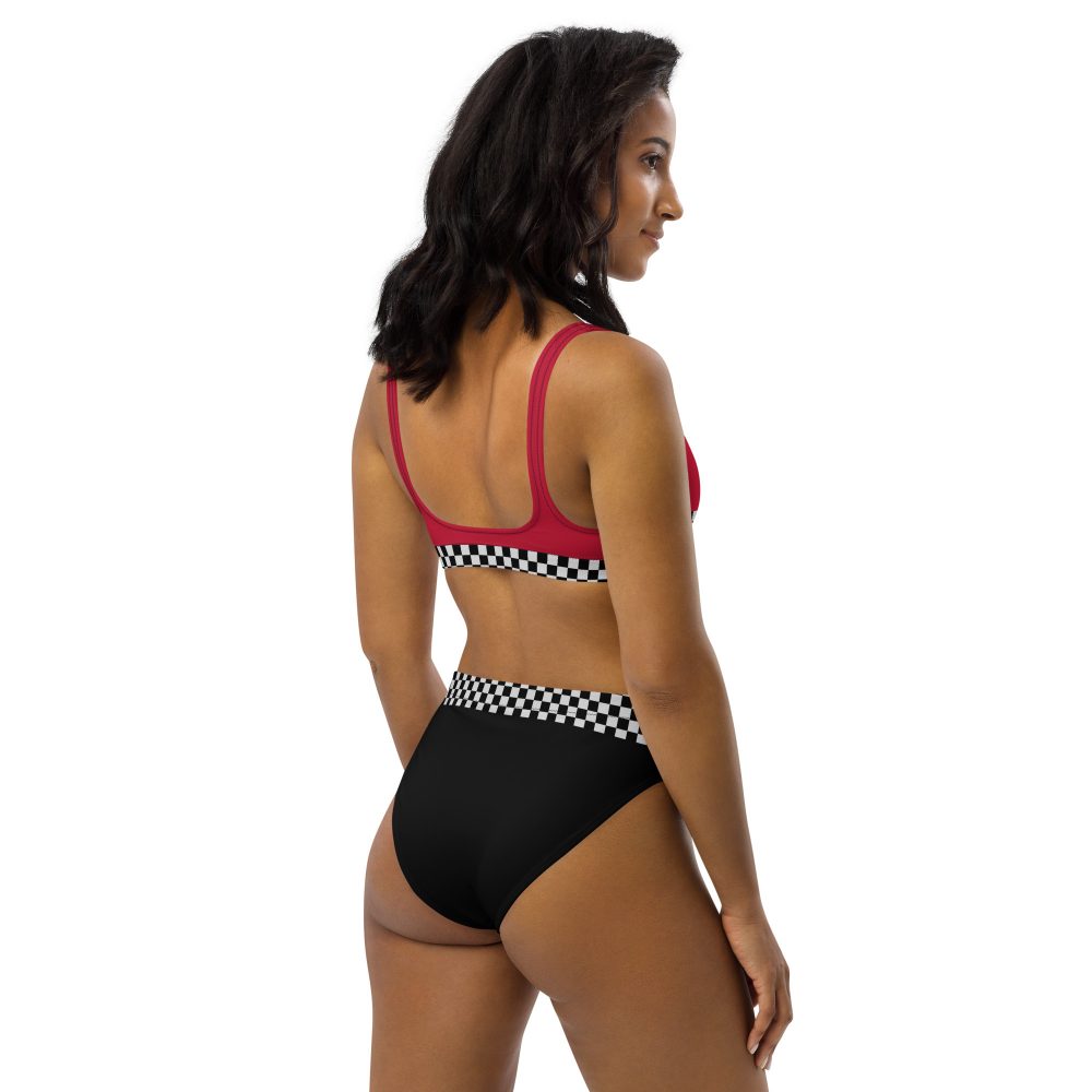 Pit Crew Race Car Driver Racing Costume High-Waisted Cheeky Bikini - Image 10