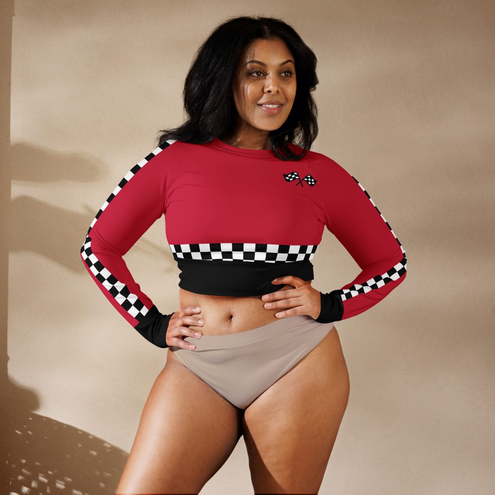 Pit Crew Race Car Driver Racing Costume long-sleeve crop top - Image 3