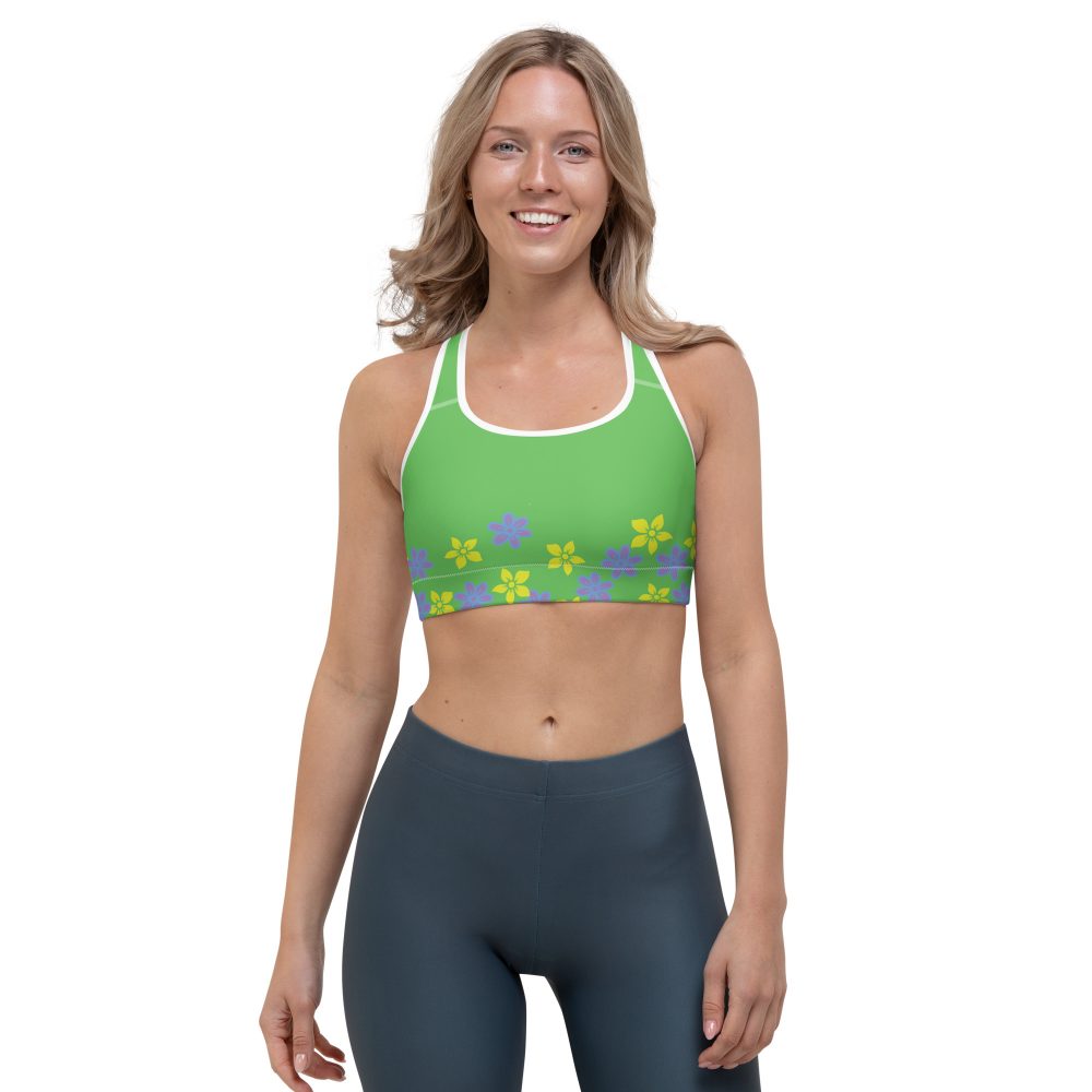 Spring Flower Gardener Floral Hippie Sports bra