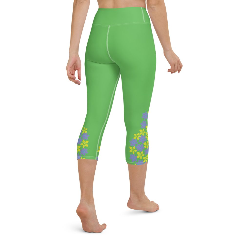 Spring Flower Gardener Floral Hippie Yoga Capri Leggings - Image 9