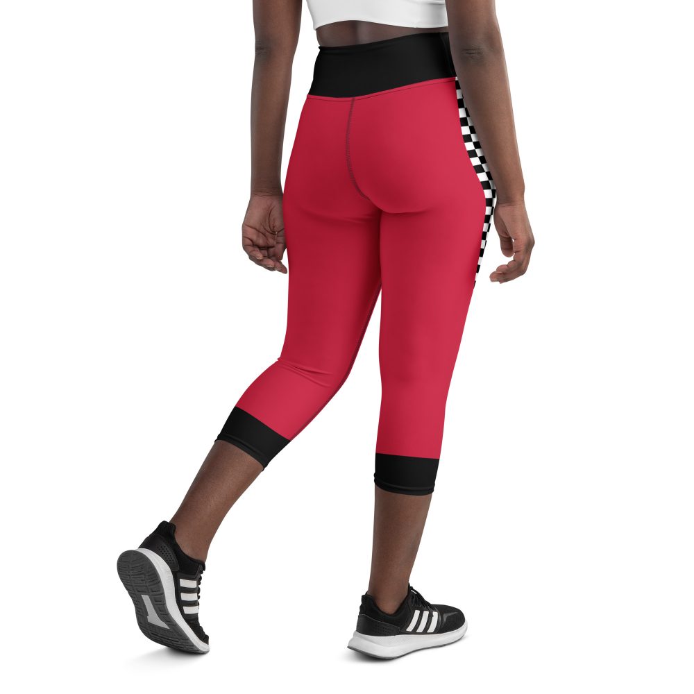 Pit Crew Race Car Driver Racing Costume Yoga Capri Leggings - Image 2