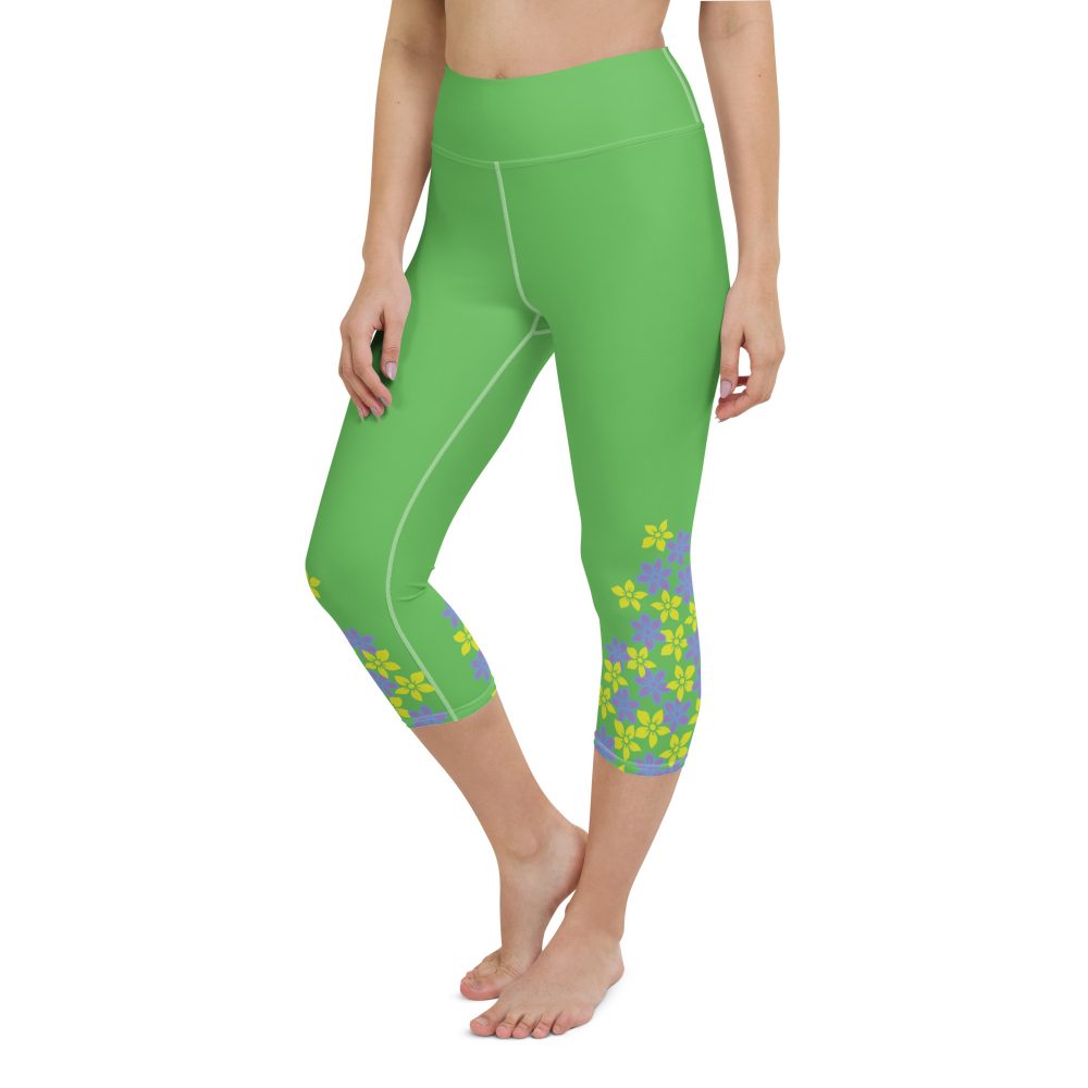 Spring Flower Gardener Floral Hippie Yoga Capri Leggings - Image 6