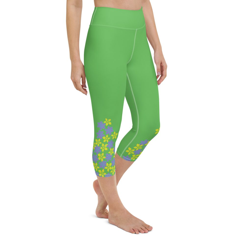 Spring Flower Gardener Floral Hippie Yoga Capri Leggings - Image 8