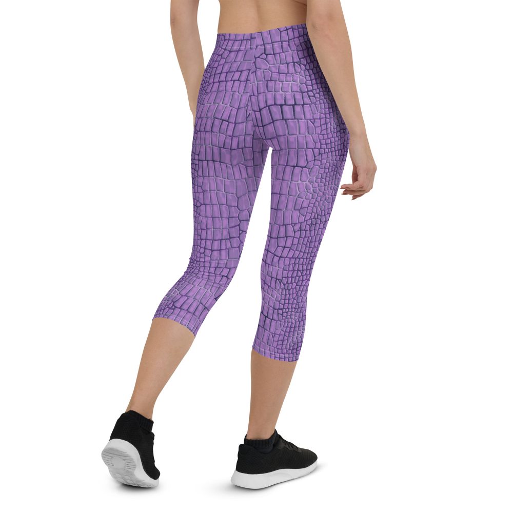 Randall Costume Purple Lizard Dragon Reptile Capri Leggings - Image 3