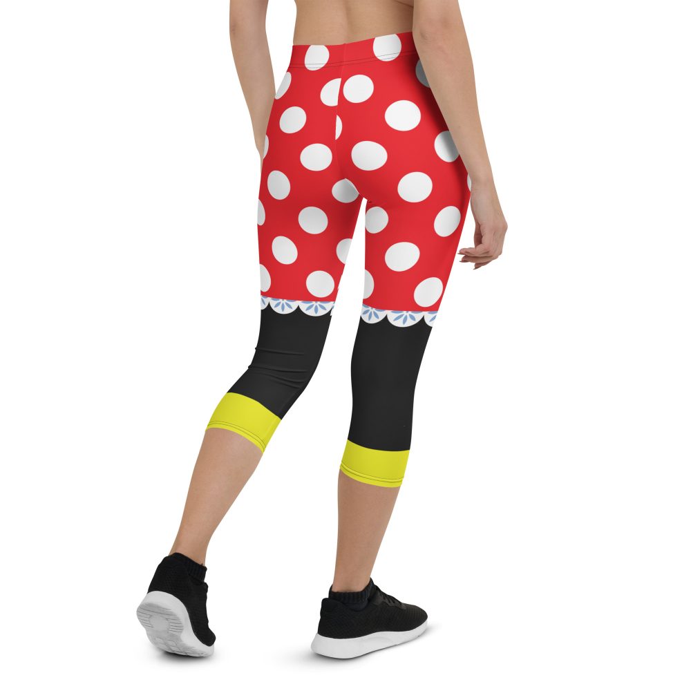 Mouse Costume Red White Polka Dot Capri Leggings - Image 6