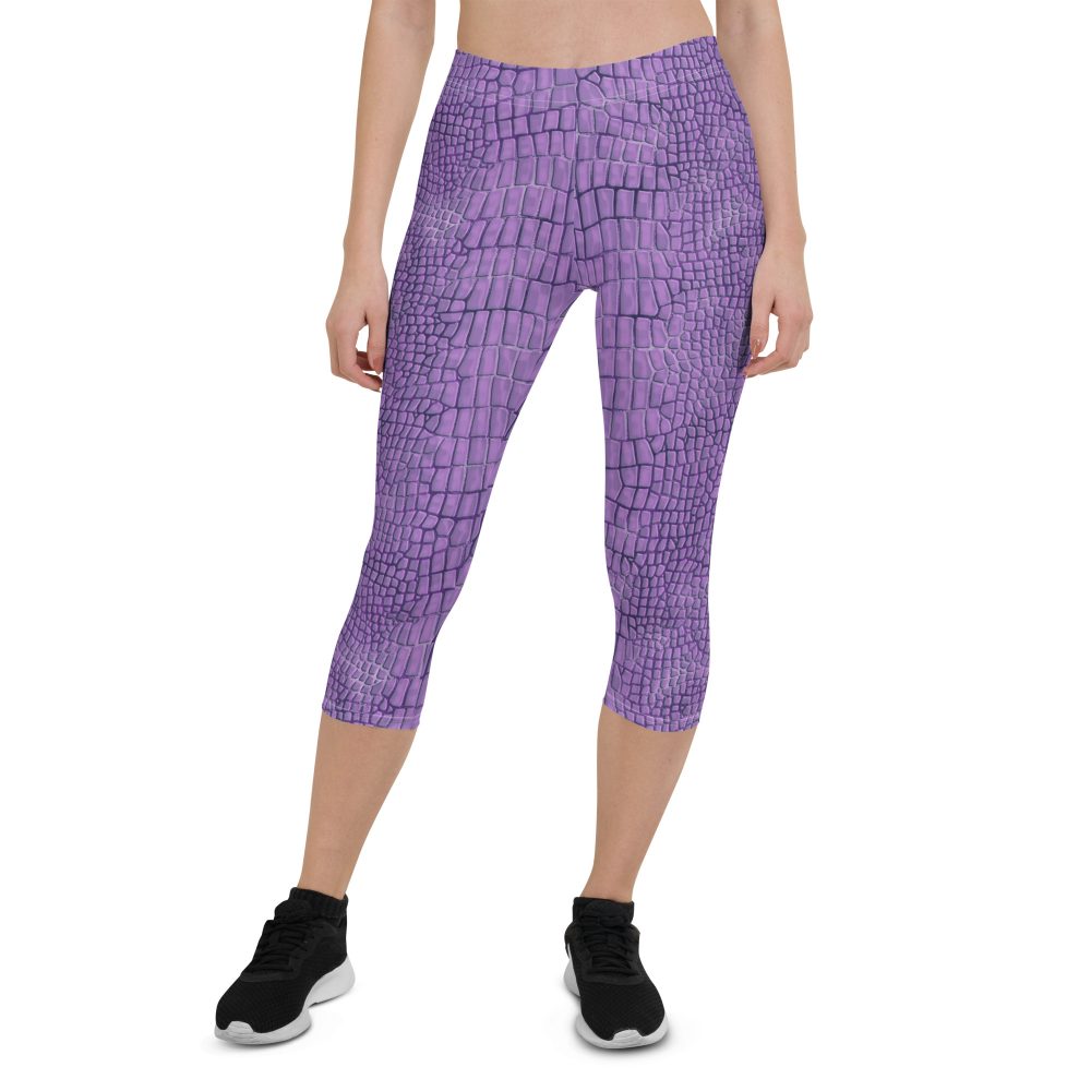 Randall Costume Purple Lizard Dragon Reptile Capri Leggings