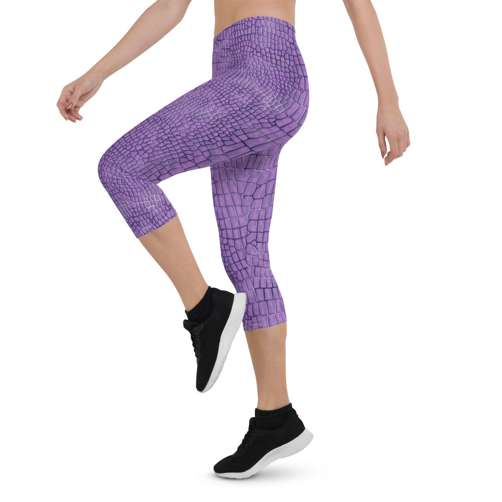 Randall Costume Purple Lizard Dragon Reptile Capri Leggings - Image 4