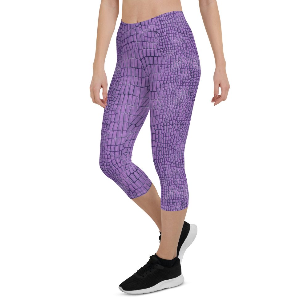 Randall Costume Purple Lizard Dragon Reptile Capri Leggings - Image 6