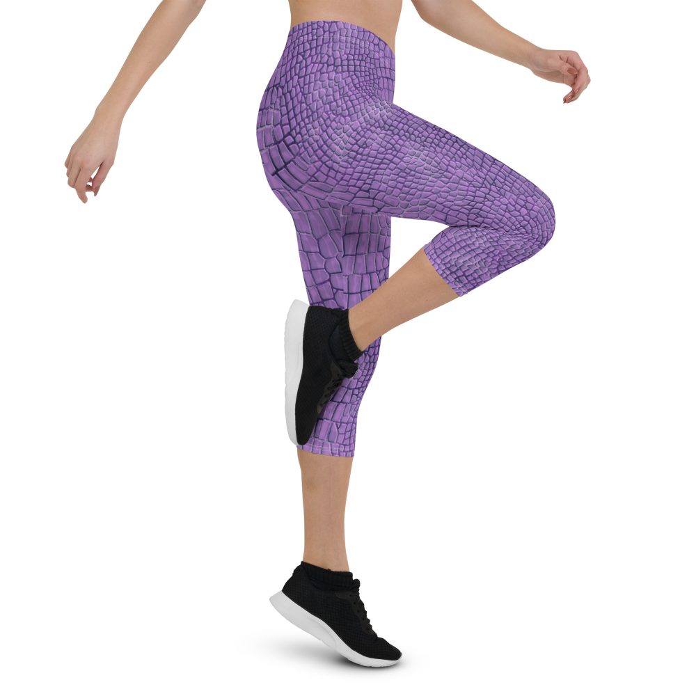 Randall Costume Purple Lizard Dragon Reptile Capri Leggings - Image 5