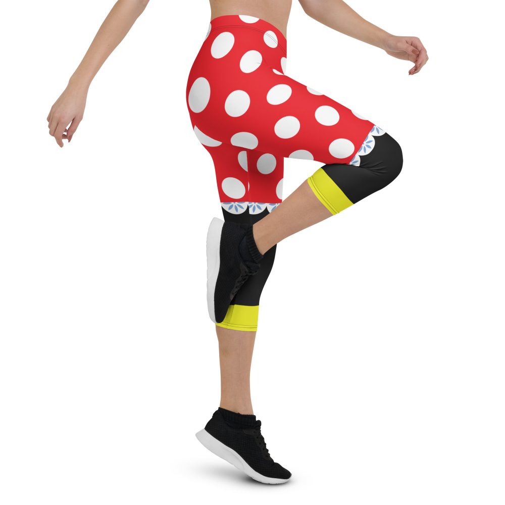 Mouse Costume Red White Polka Dot Capri Leggings - Image 8