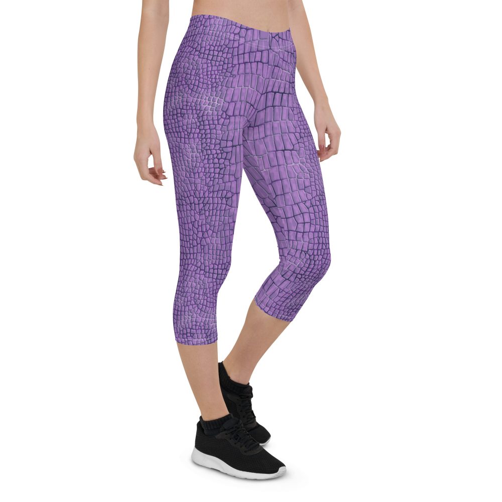 Randall Costume Purple Lizard Dragon Reptile Capri Leggings - Image 7