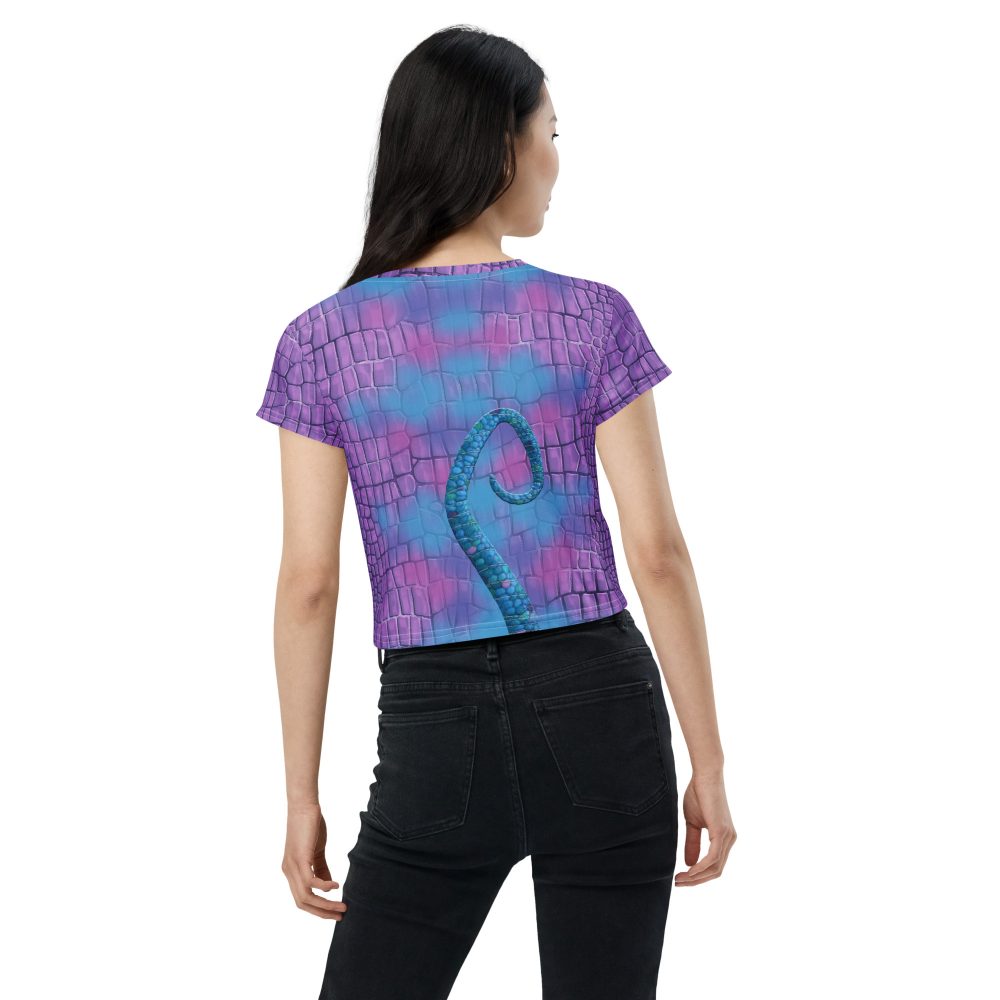 Randall Costume Purple Lizard Dragon Reptile Crop Tee - Image 3