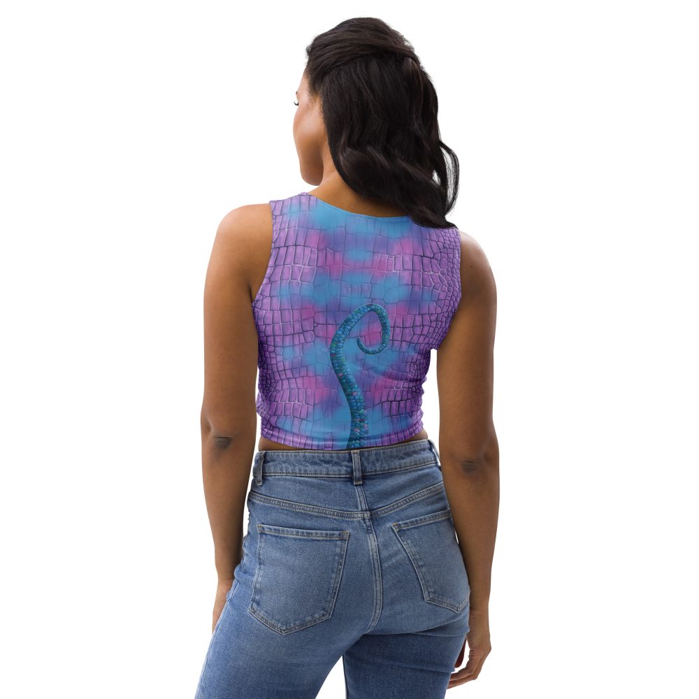 Randall Costume Purple Lizard Dragon Reptile Crop Top - Image 3