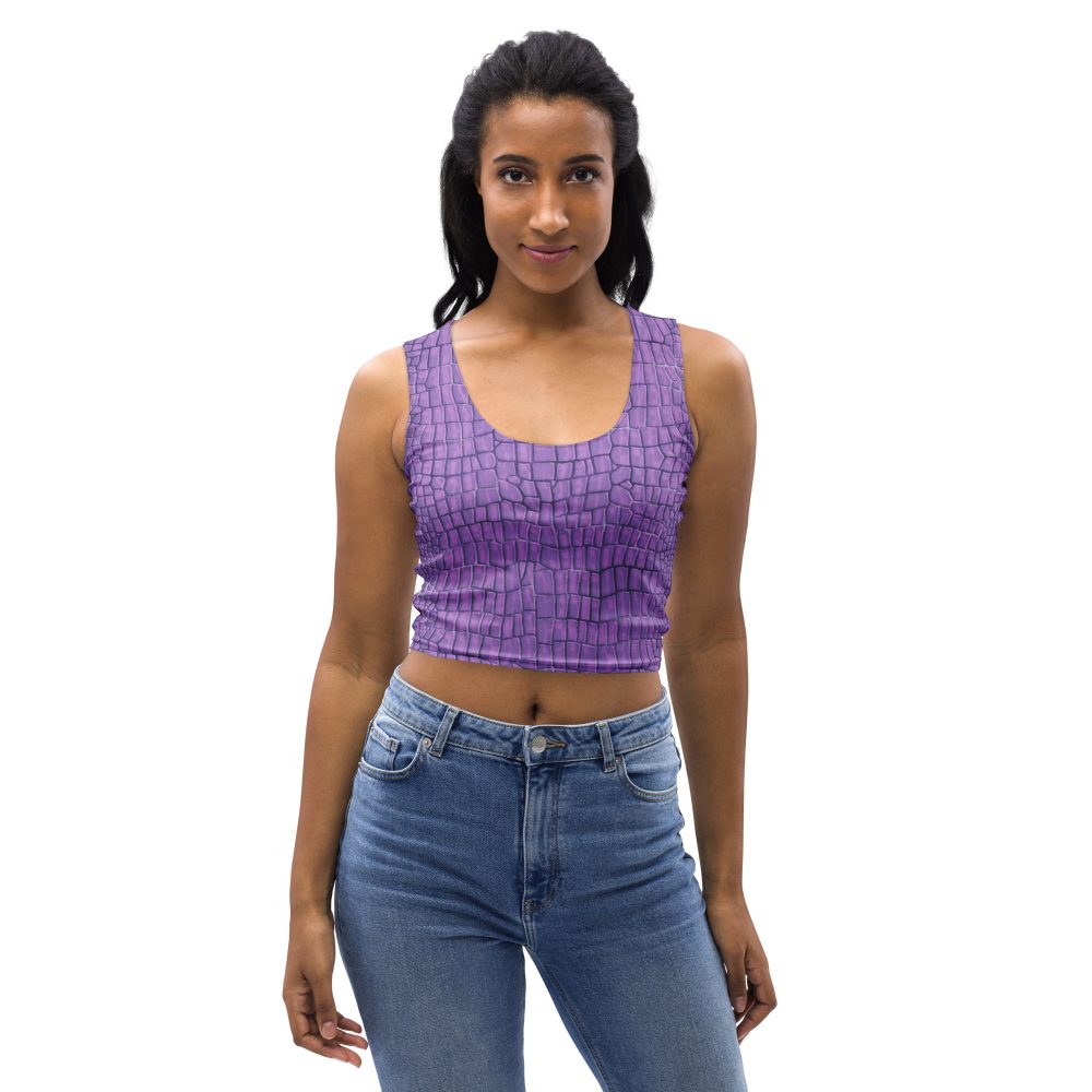 Randall Costume Purple Lizard Dragon Reptile Crop Top - Image 4