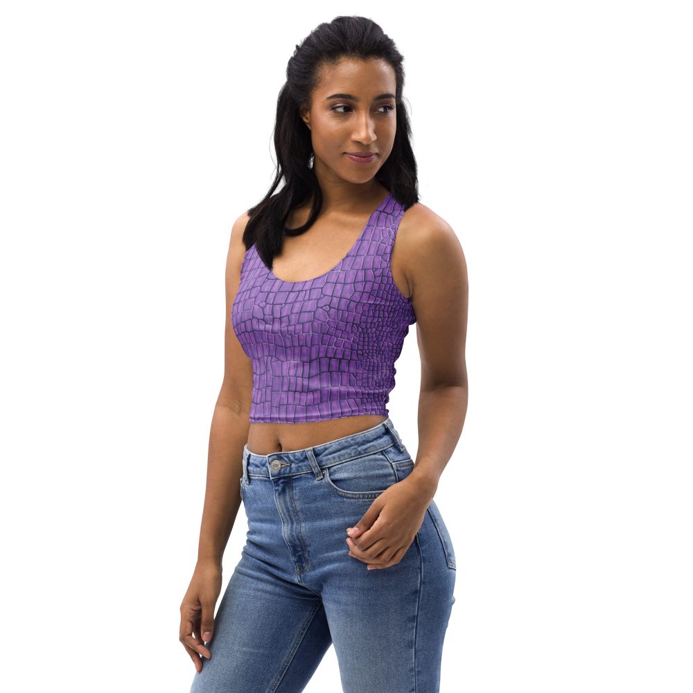 Randall Costume Purple Lizard Dragon Reptile Crop Top - Image 2