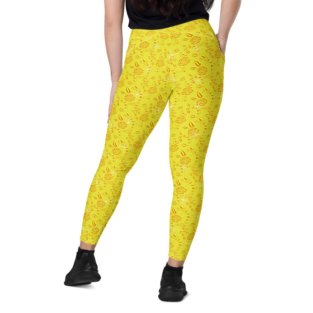 Snow White Costume Princess Cosplay Halloween Crossover leggings with pockets - Image 5