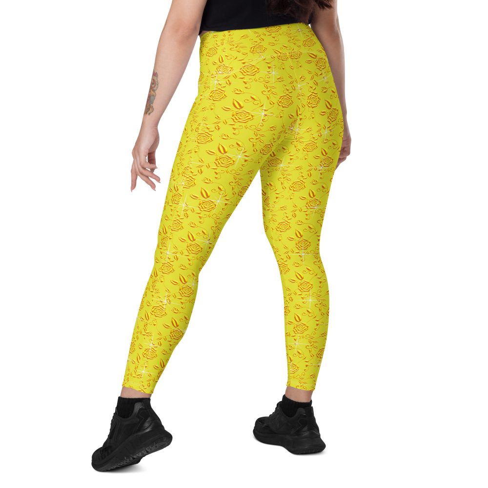 Snow White Costume Princess Cosplay Halloween Crossover leggings with pockets - Image 3