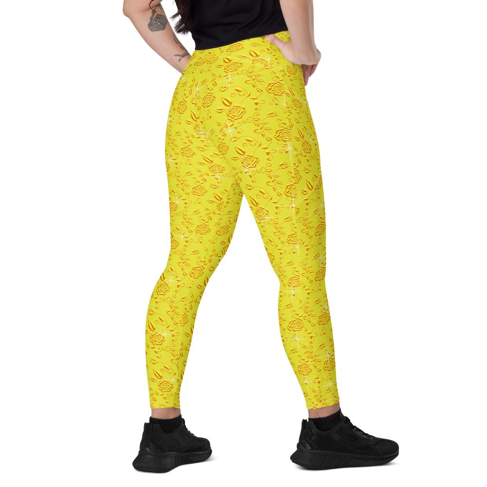 Snow White Costume Princess Cosplay Halloween Crossover leggings with pockets - Image 2