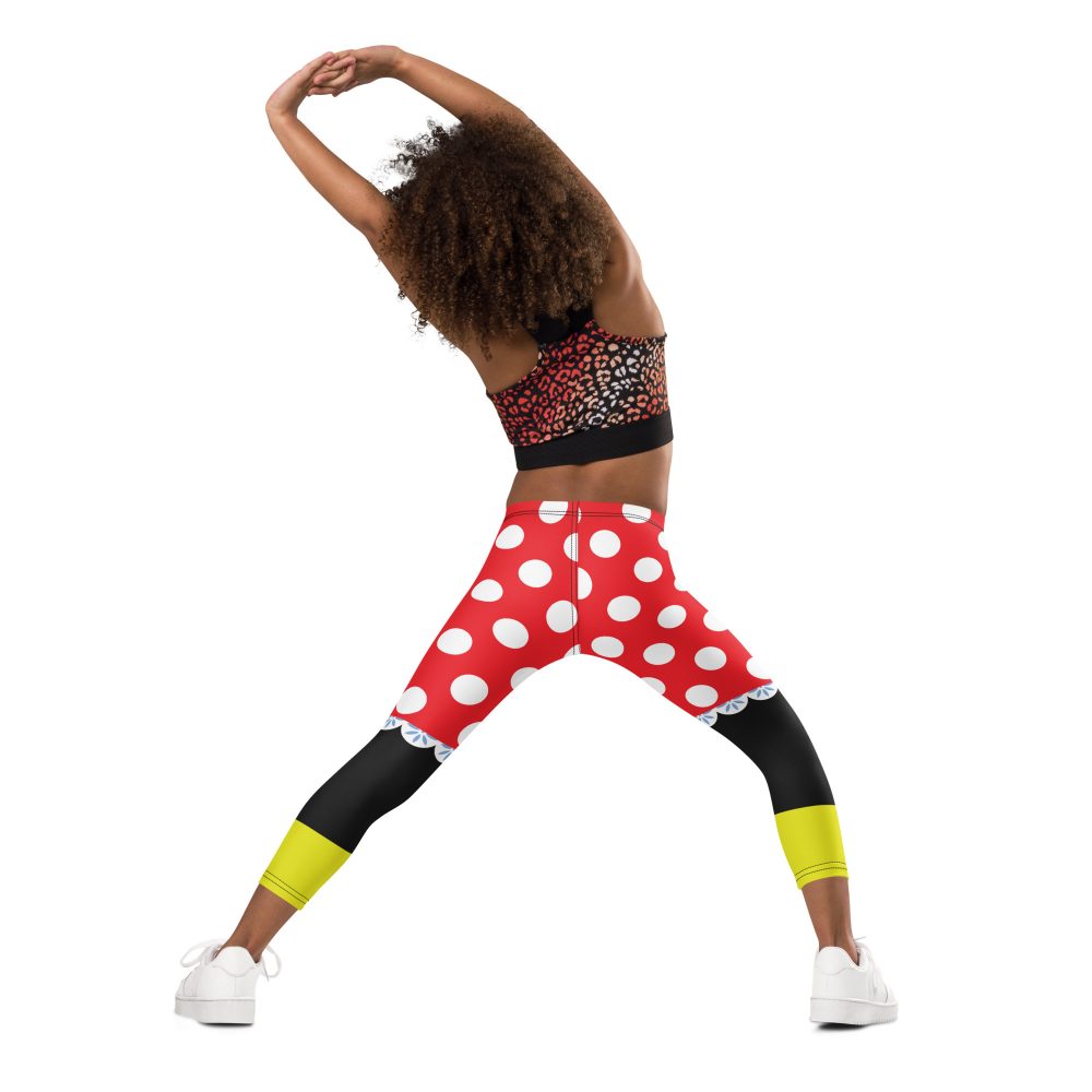 Mouse Costume Red White Polka Dot Kid's Leggings - Image 2