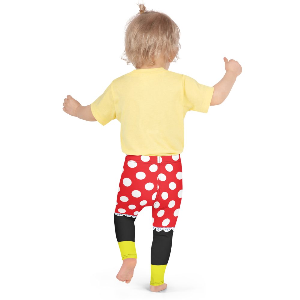 Mouse Costume Red White Polka Dot Kid's Leggings - Image 7