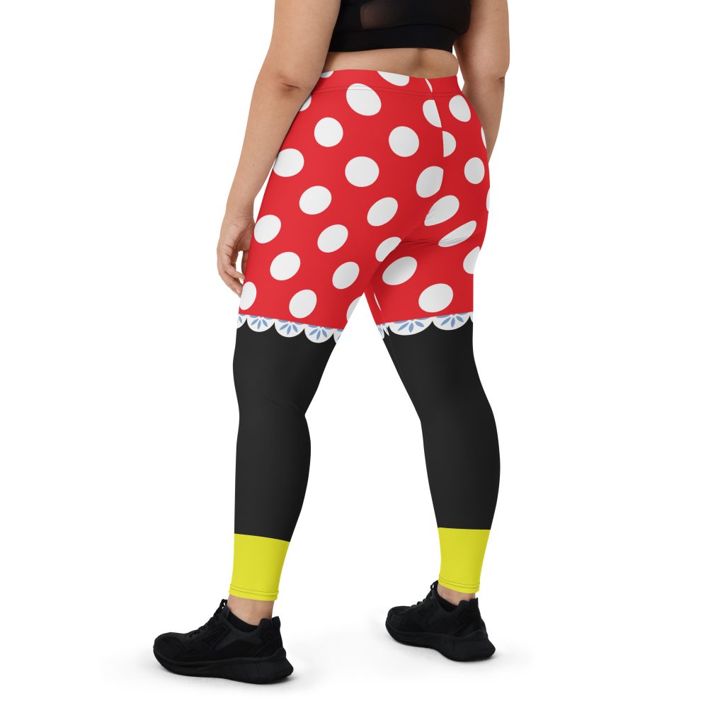 Mouse Costume Red White Polka Dot Leggings - Image 3