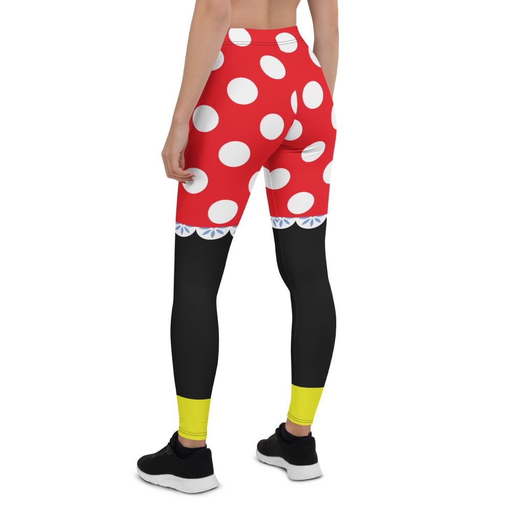 Mouse Costume Red White Polka Dot Leggings - Image 4