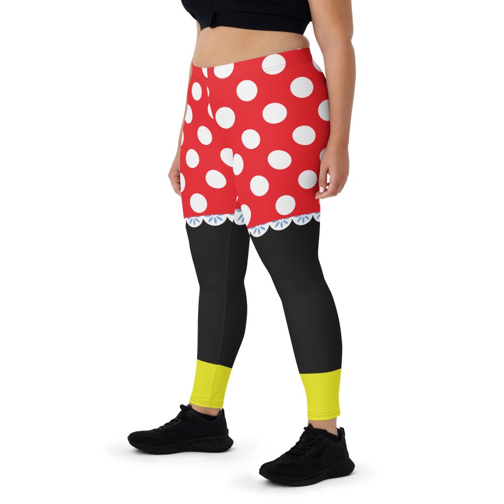 Mouse Costume Red White Polka Dot Leggings - Image 2