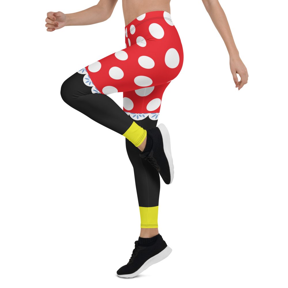 Mouse Costume Red White Polka Dot Leggings - Image 6