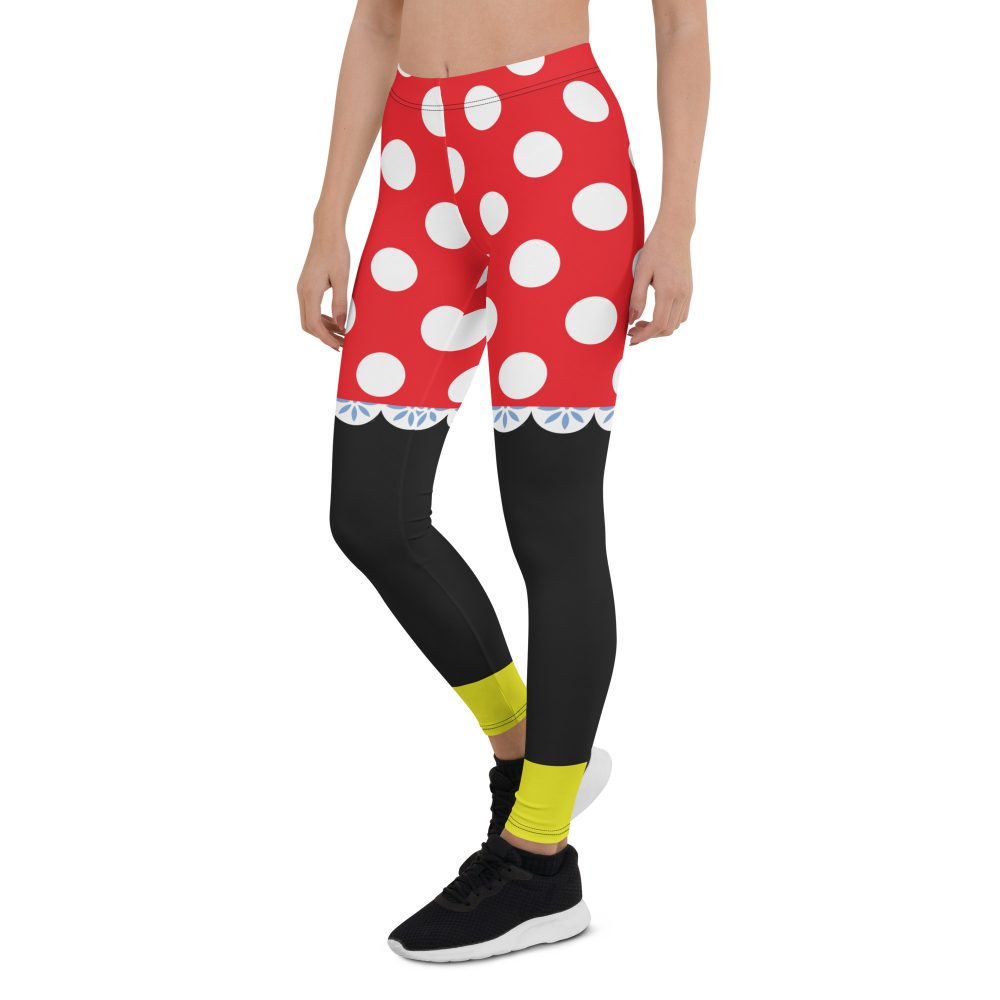 Mouse Costume Red White Polka Dot Leggings - Image 5