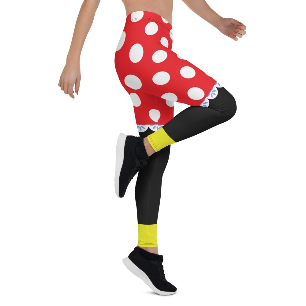 Mouse Costume Red White Polka Dot Leggings - Image 8