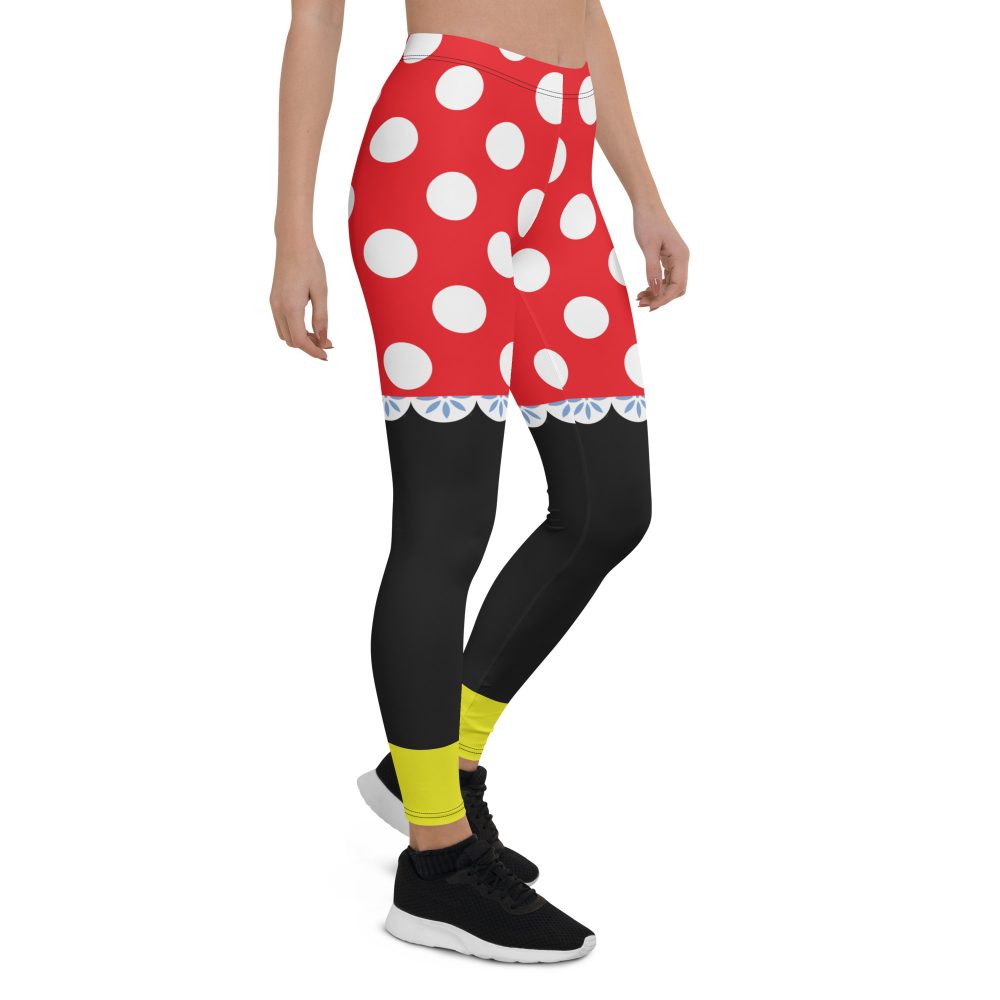 Mouse Costume Red White Polka Dot Leggings - Image 7