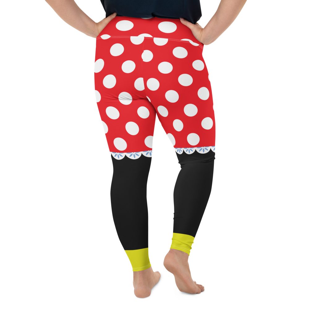 Mouse Costume Red White Polka Dot Plus Size Leggings - Image 5