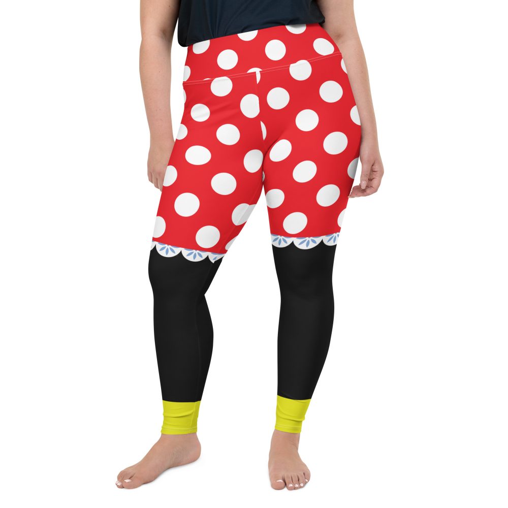 Mouse Costume Red White Polka Dot Plus Size Leggings