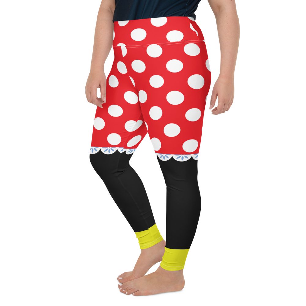 Mouse Costume Red White Polka Dot Plus Size Leggings - Image 7