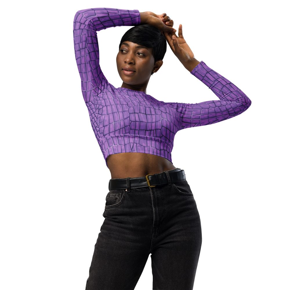 Randall Costume Purple Lizard Dragon Reptile long-sleeve crop top - Image 11