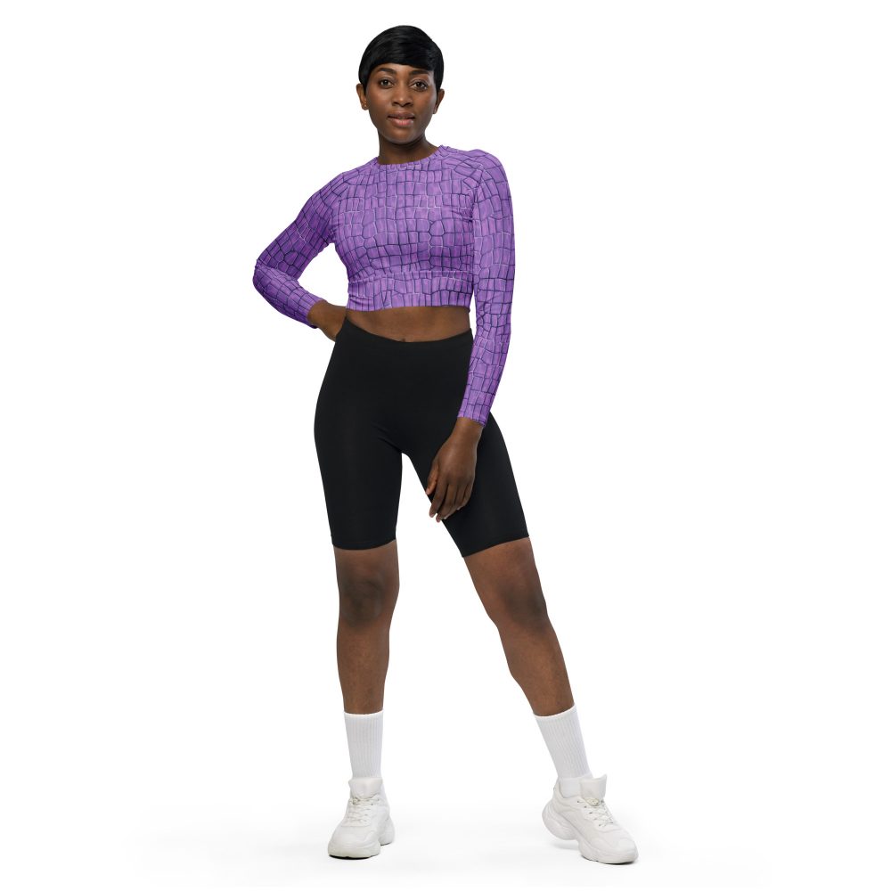 Randall Costume Purple Lizard Dragon Reptile long-sleeve crop top - Image 6