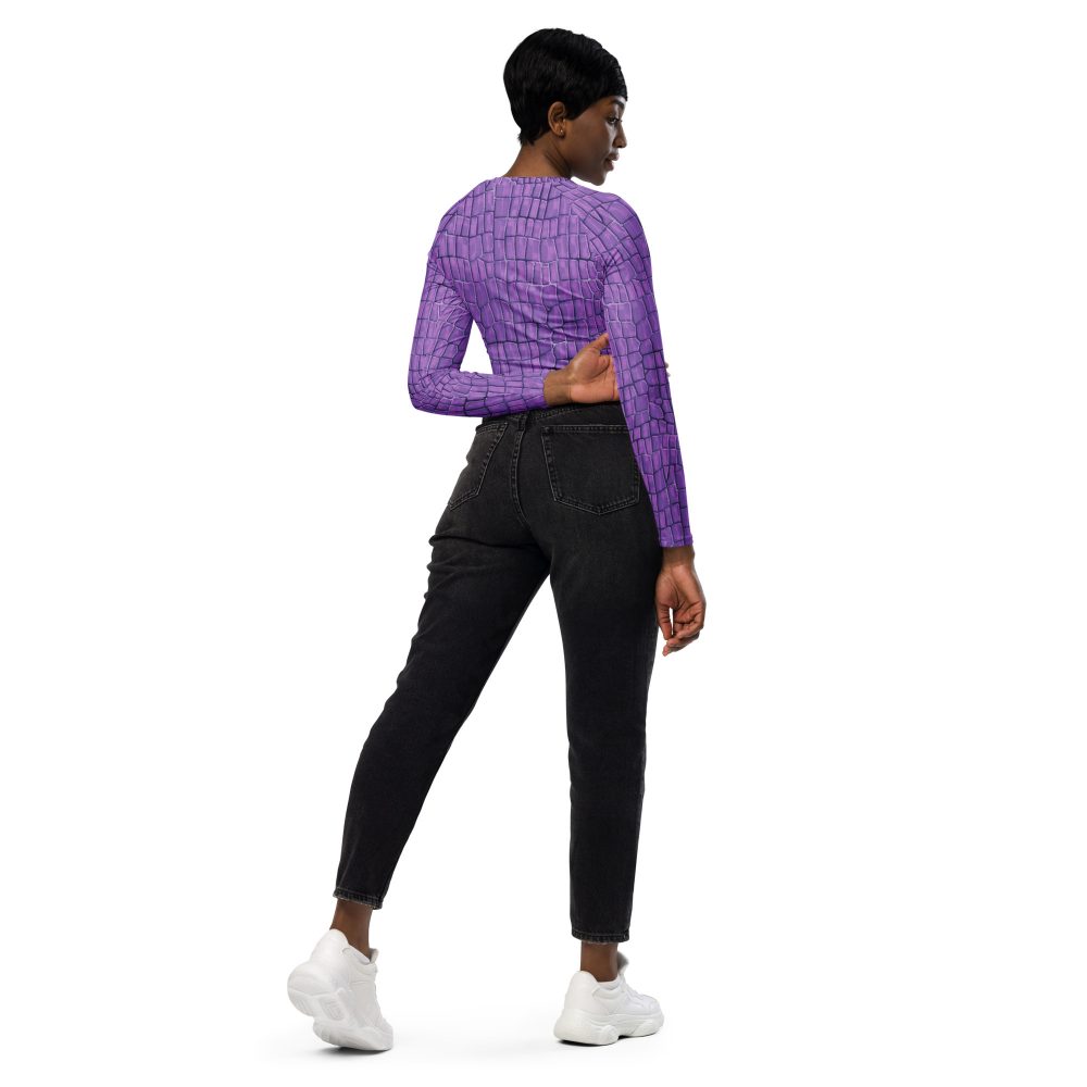 Randall Costume Purple Lizard Dragon Reptile long-sleeve crop top - Image 8