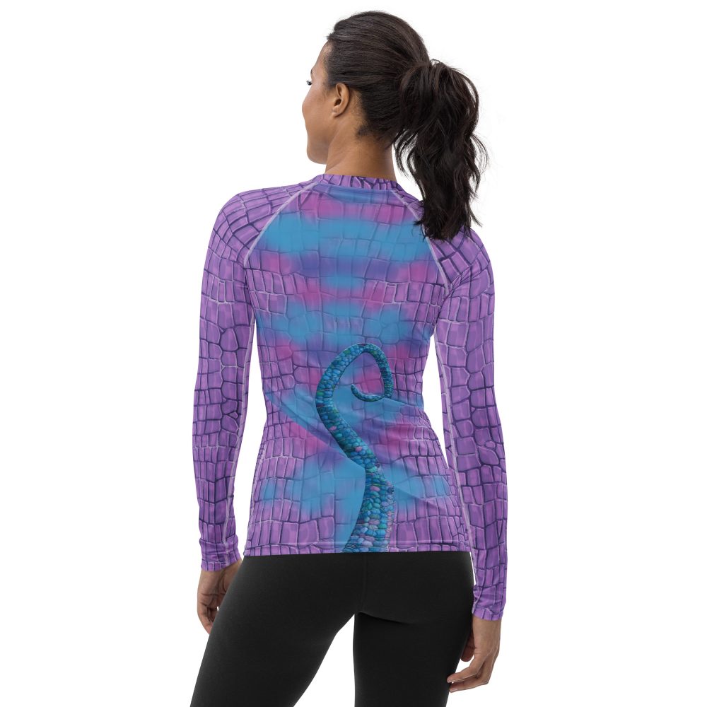 Randall Costume Purple Lizard Dragon Reptile Women's Rash Guard - Image 5