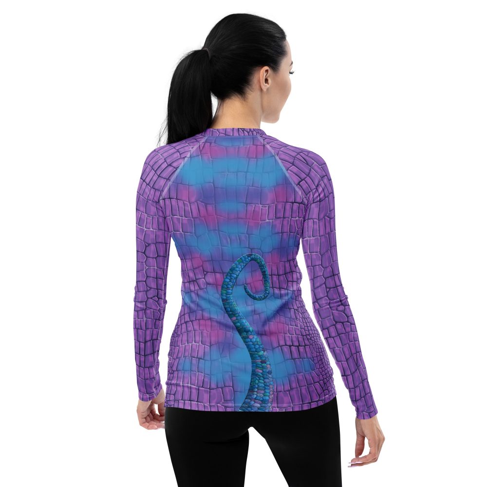 Randall Costume Purple Lizard Dragon Reptile Women's Rash Guard - Image 6