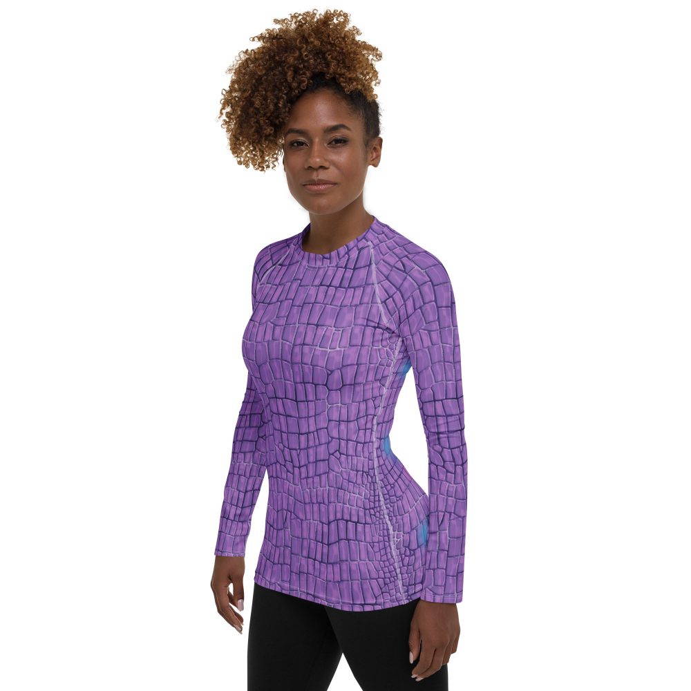 Randall Costume Purple Lizard Dragon Reptile Women's Rash Guard - Image 8