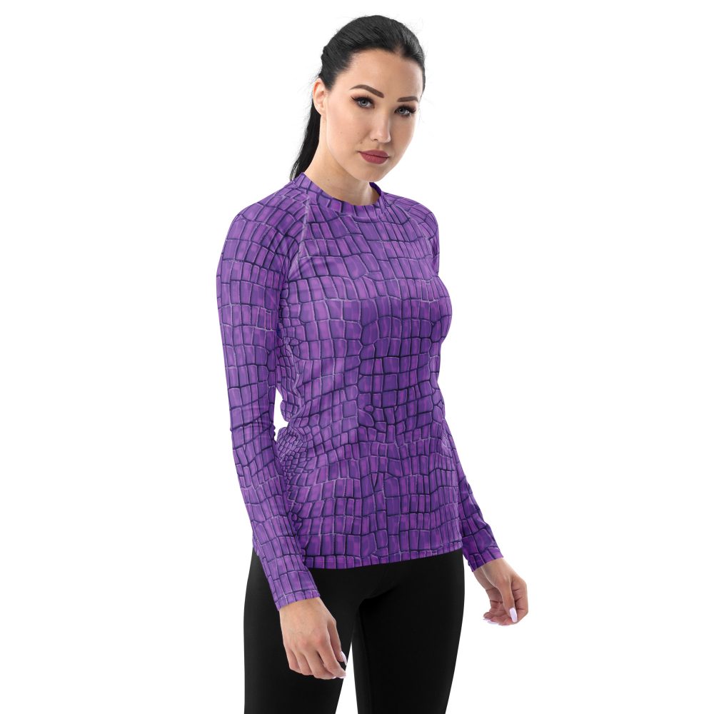 Randall Costume Purple Lizard Dragon Reptile Women's Rash Guard - Image 3